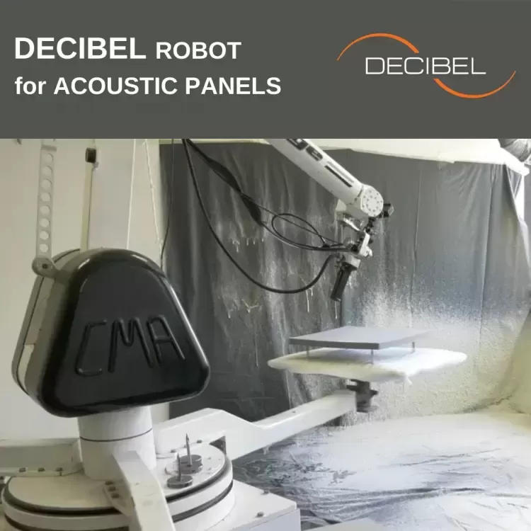 DECIBEL introduce un robot carusel pentru fabricarea panourilor acustice