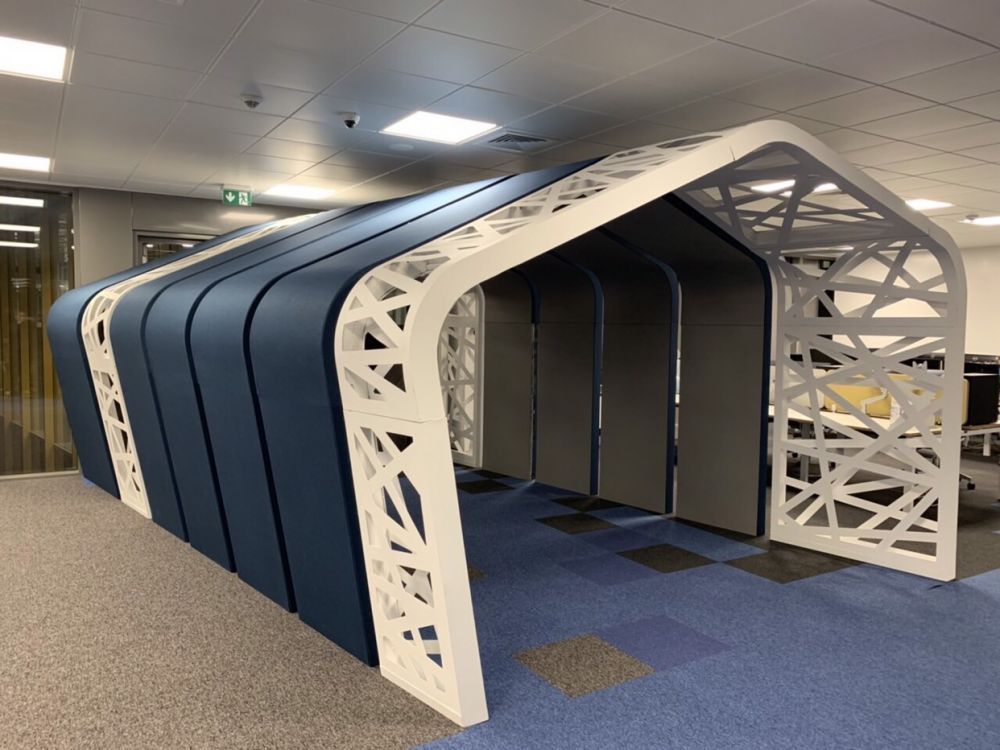 Tratament acustic personalizat al unui birou IT open-space