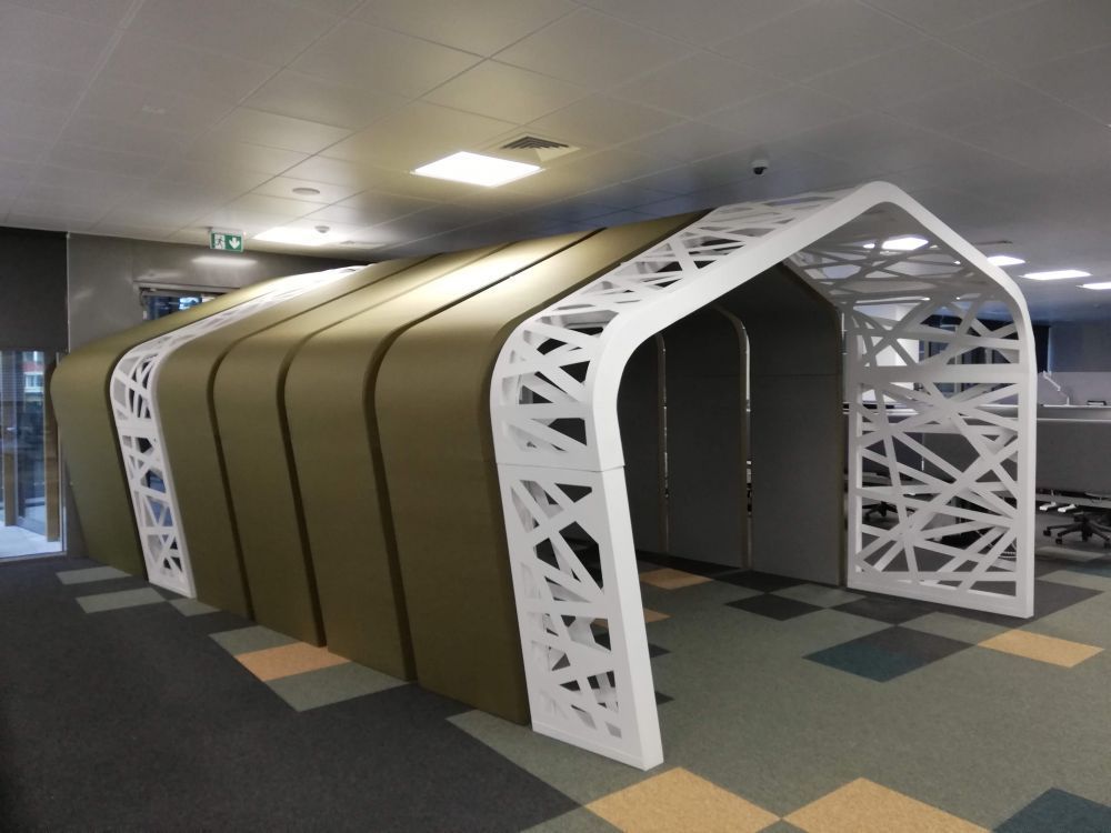 Tratament acustic personalizat al unui birou IT open-space