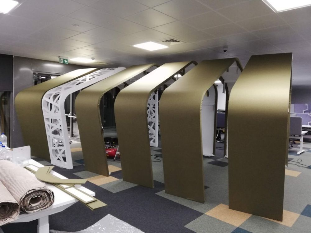Tratament acustic personalizat al unui birou IT open-space