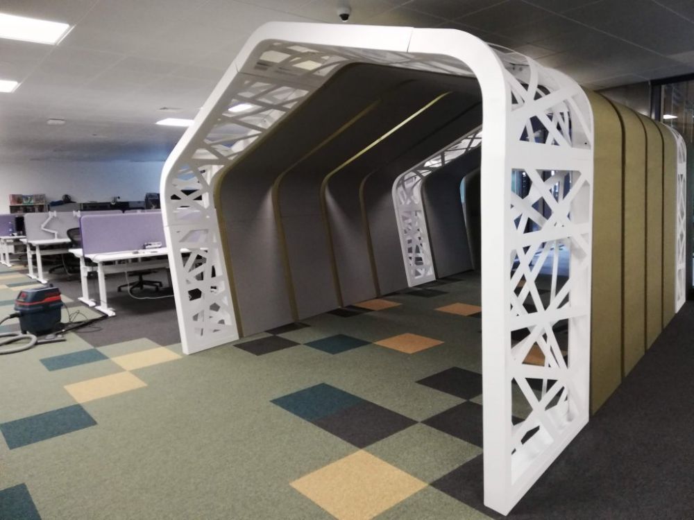 Tratament acustic personalizat al unui birou IT open-space