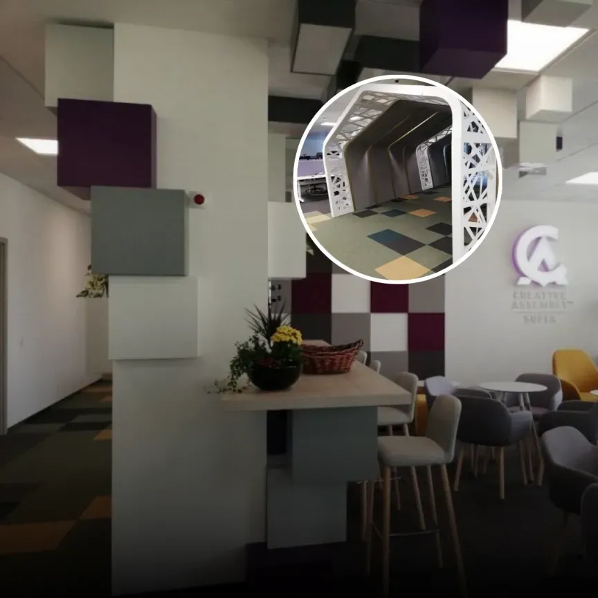 Tratament acustic personalizat al unui birou IT open-space