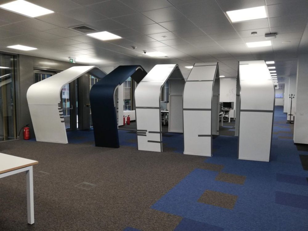 Tratament acustic personalizat al unui birou IT open-space