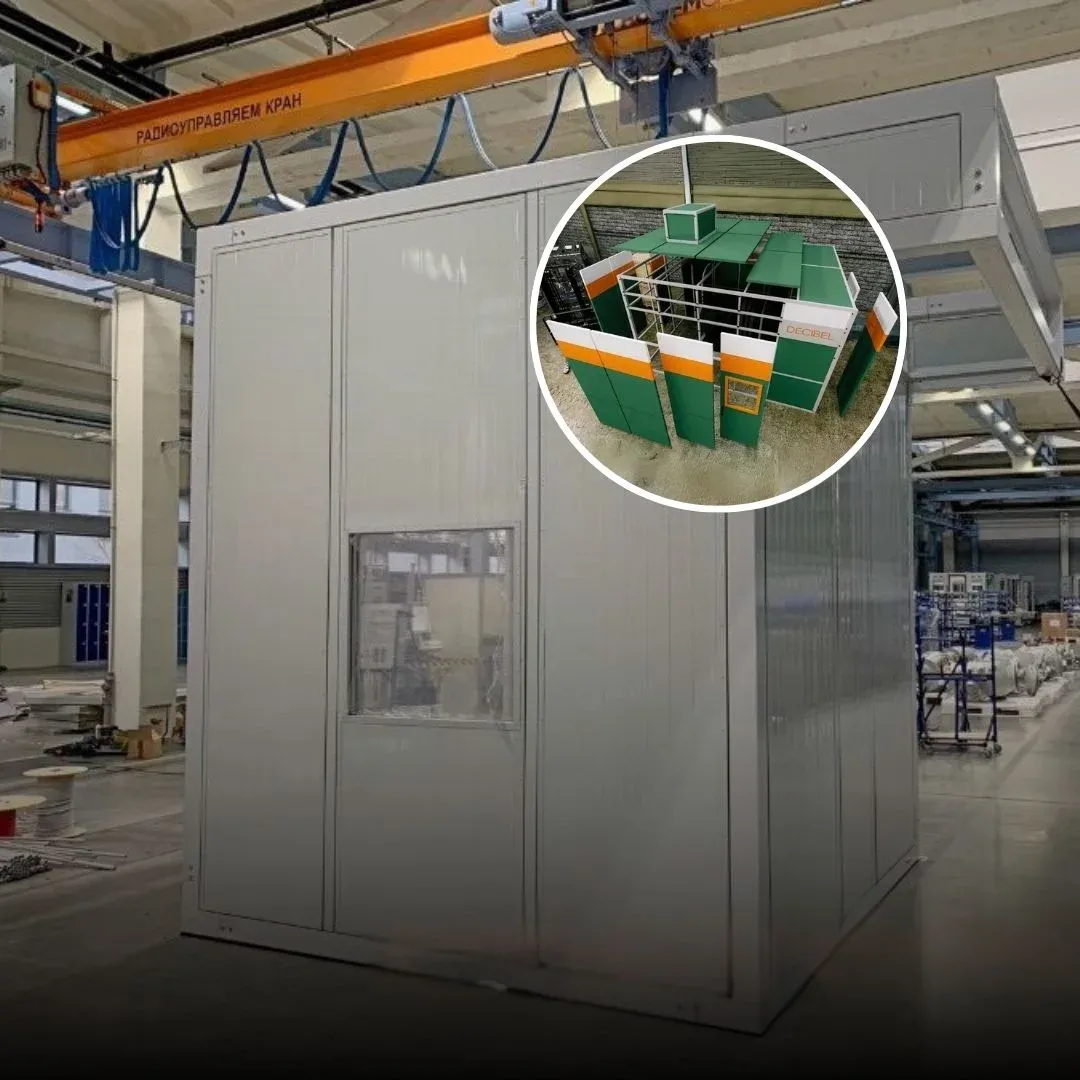 Cabina izolare fonica in fabrica Hitachi