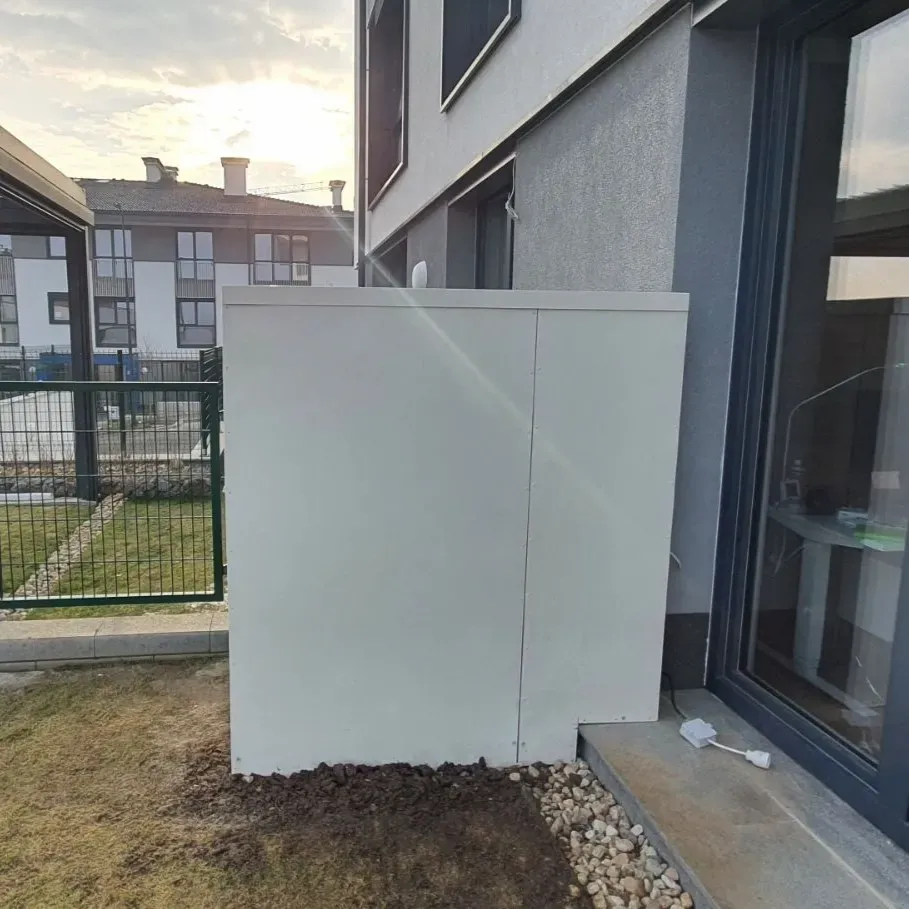 Izolarea fonică a unei unități de aer condiționat exterioare la Parcul de Afaceri Sofia