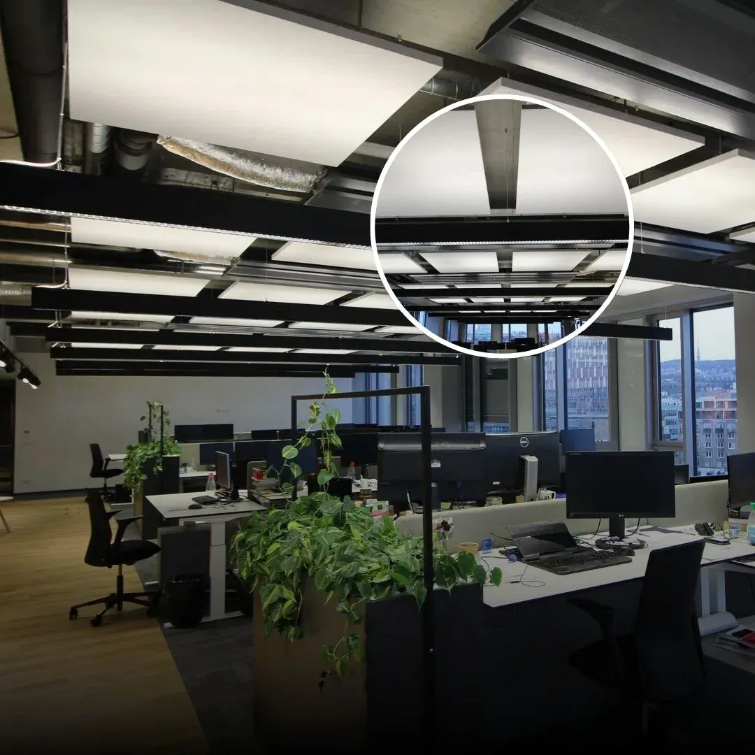 Tratament acustic pentru biroul deschis de 2.000 m² al Sygic din Bratislava