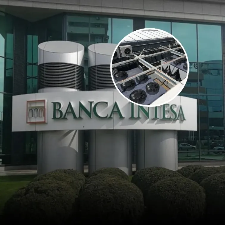 Chillere de acoperiș izolate fonic la Banca Intesa