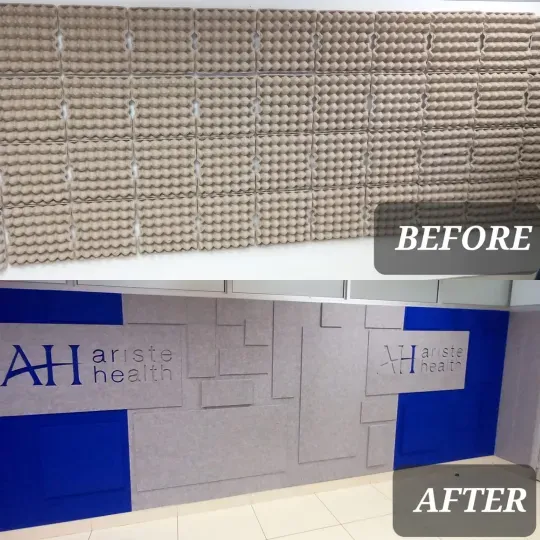 Tratament acustic pentru sala de ședințe Ariste Health