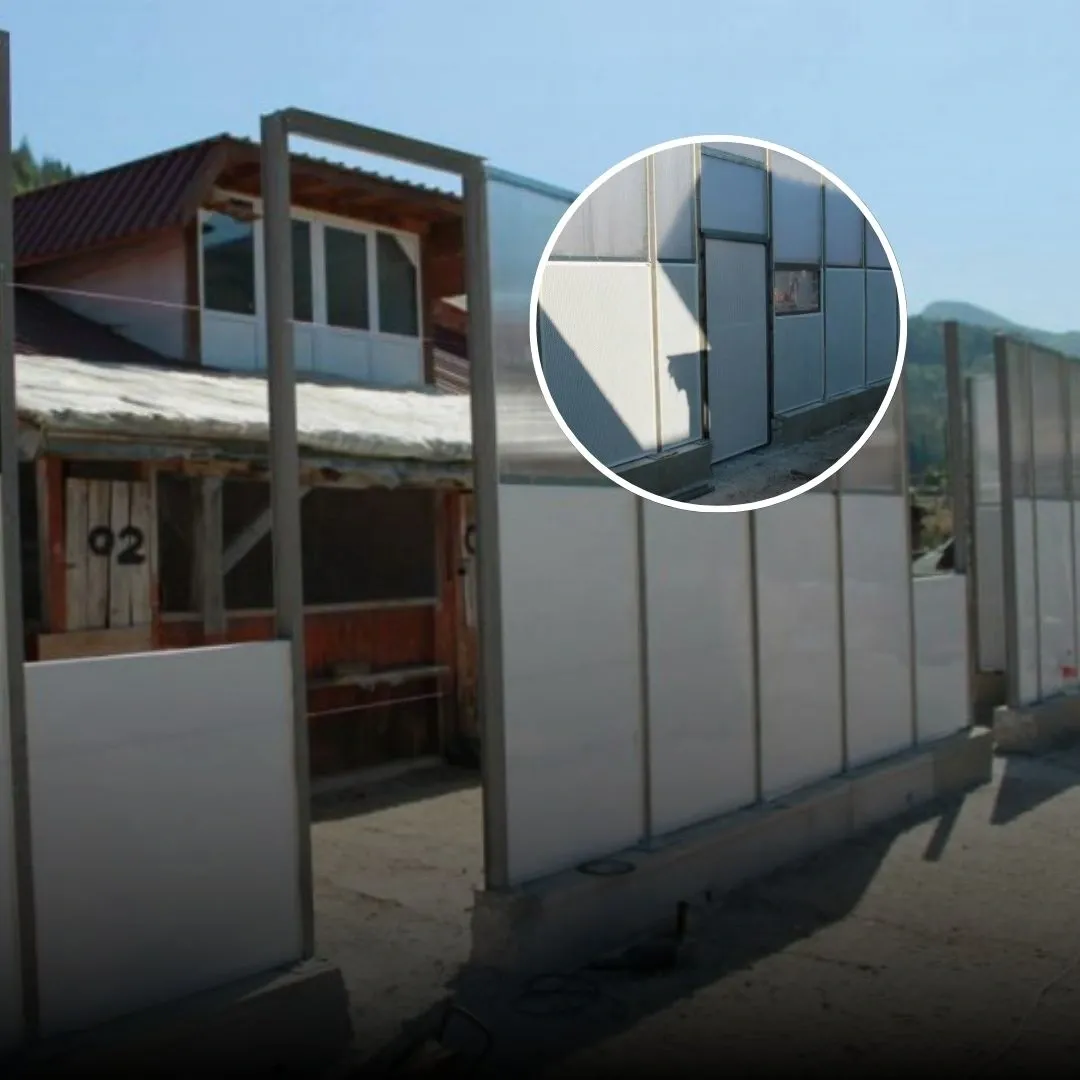 Izolare fonică exterioară pentru adăpost de câini