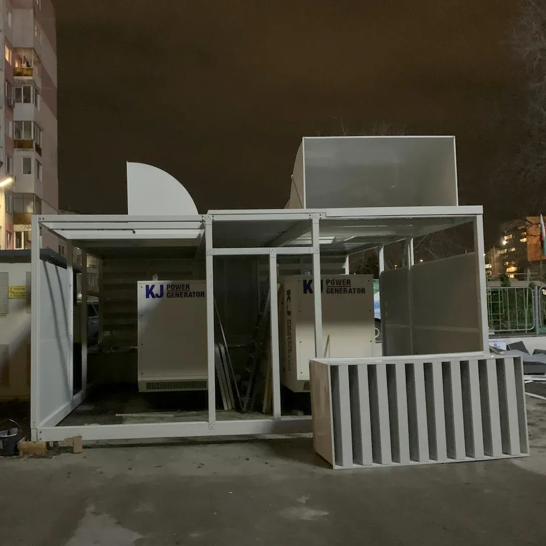 Izolare fonică a generatoarelor diesel pentru un sediu bancar în Varna