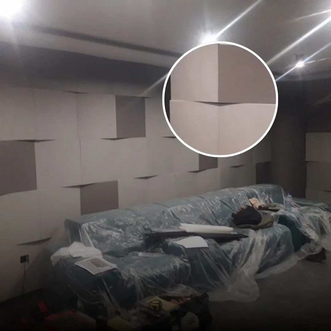 Tratament acustic Home Cinema cu panouri textile și fetru